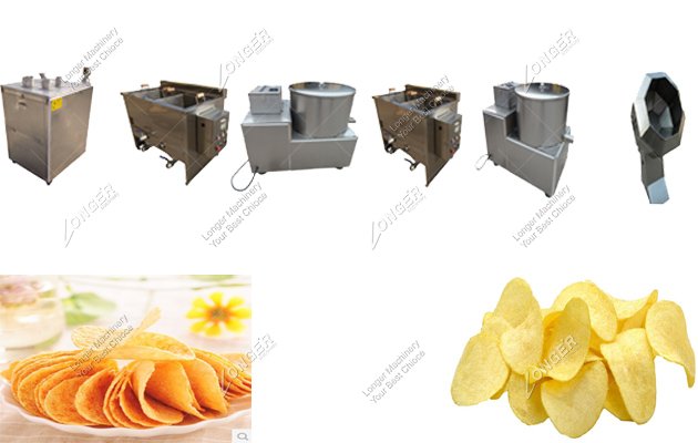 Small Scale Potato Chips Making Machine Potato Chip Production Line