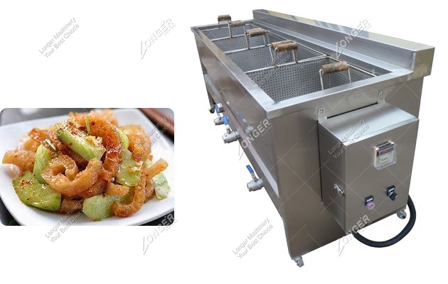 automatic pork skin frying machine