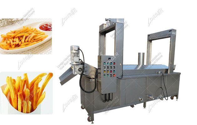 french fries continuous frying machine