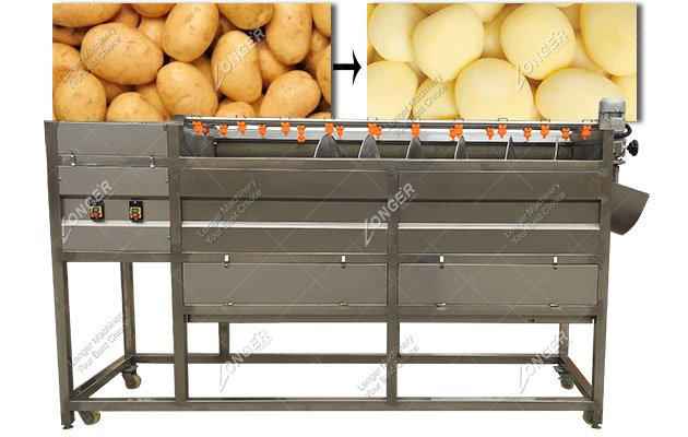 Automatic Ginger Washer and Peeler Machine Price丨Ginger Peeling Machine  Manufacturer