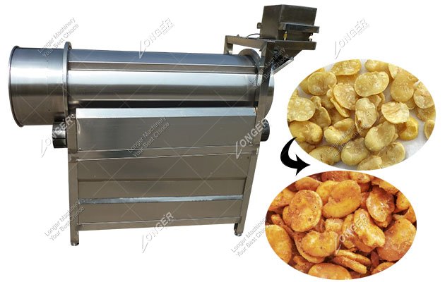 Single Drum Board Bean Seasoning Machine