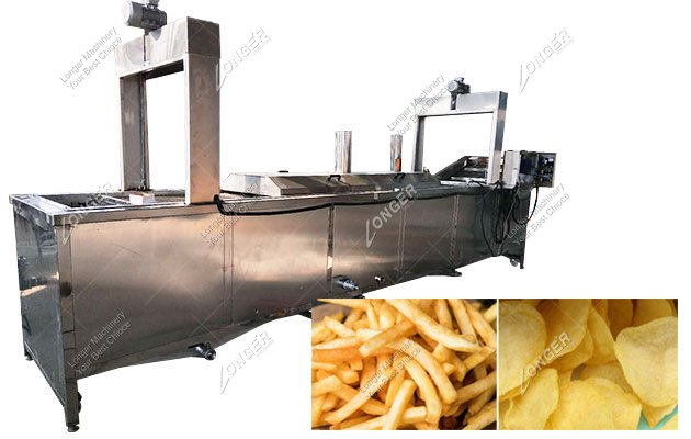 Continuous French Fries Frying Machine