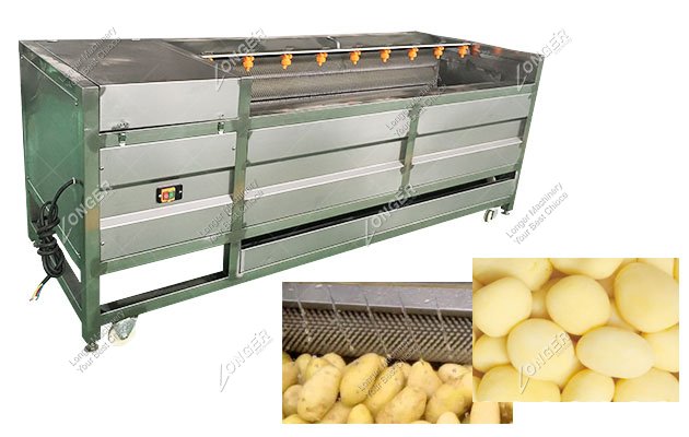 Potato Washing and Peeling Machine